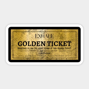 Vintage Willy Wonka Golden Ticket Sticker